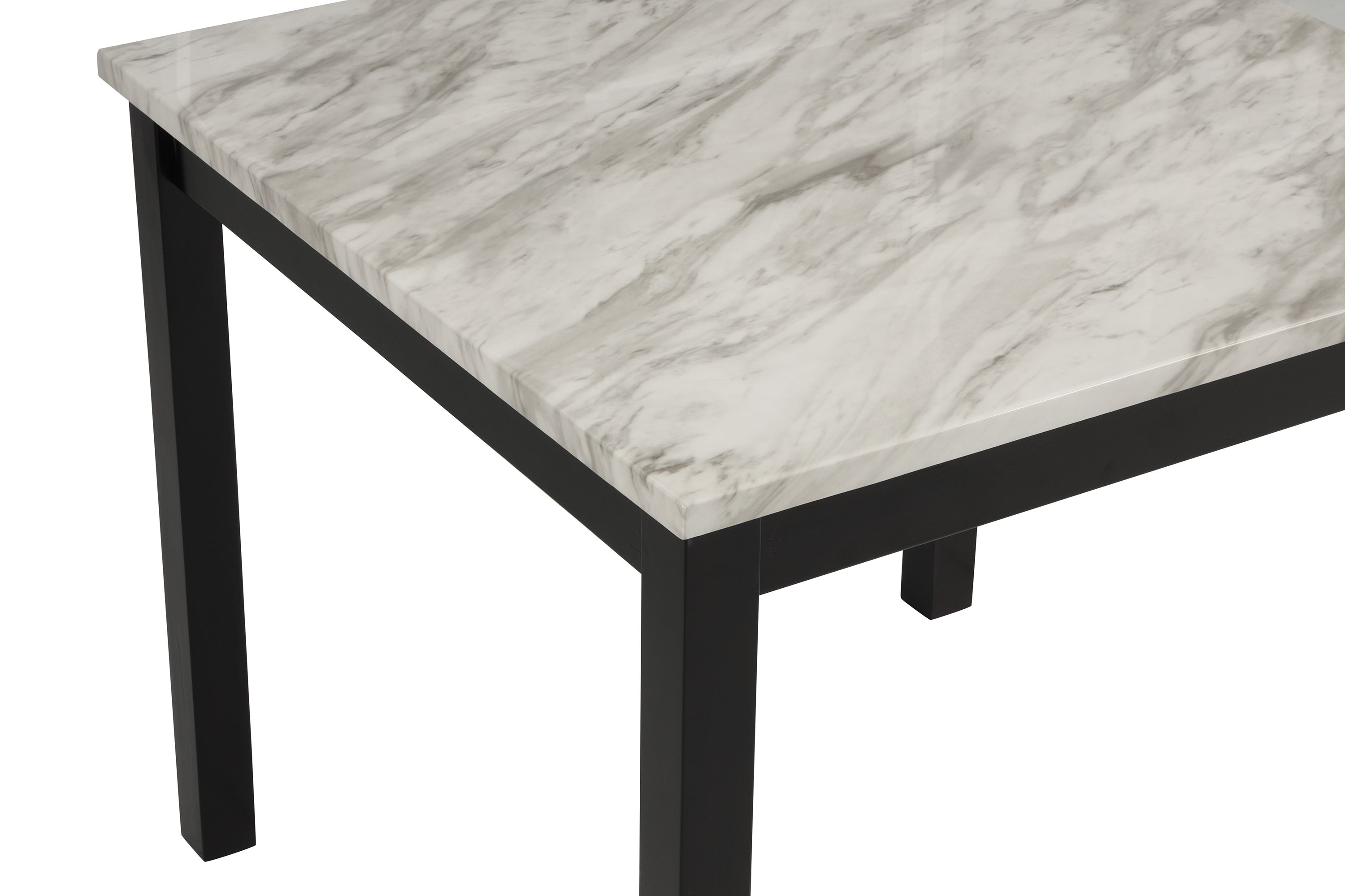 Lennon Black Velvet Counter Height 5-Piece Dinette Set