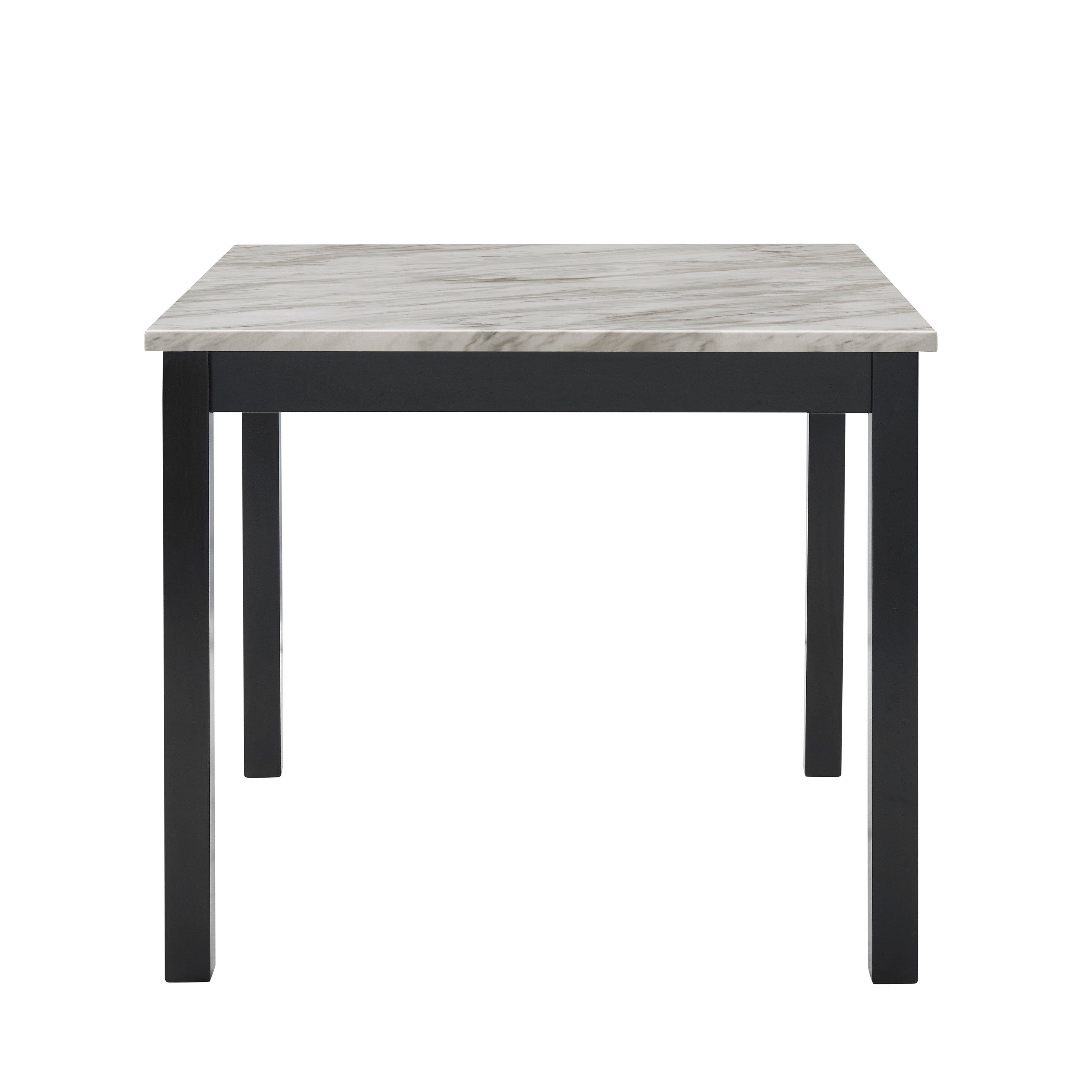 Lennon Black Velvet Counter Height 5-Piece Dinette Set