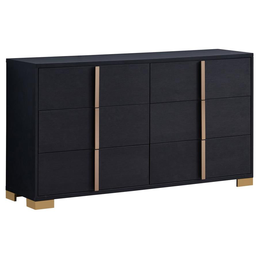 Marceline 6-drawer Dresser Black Marceline 6-drawer Dresser Black