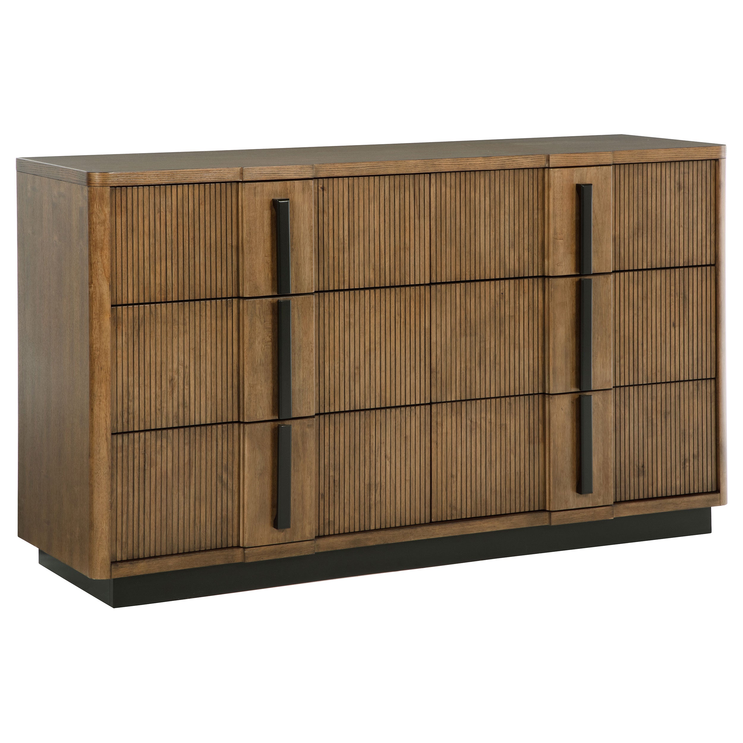 Terrace Ash Brown Dresser with Mirror, Chest, Nightstand