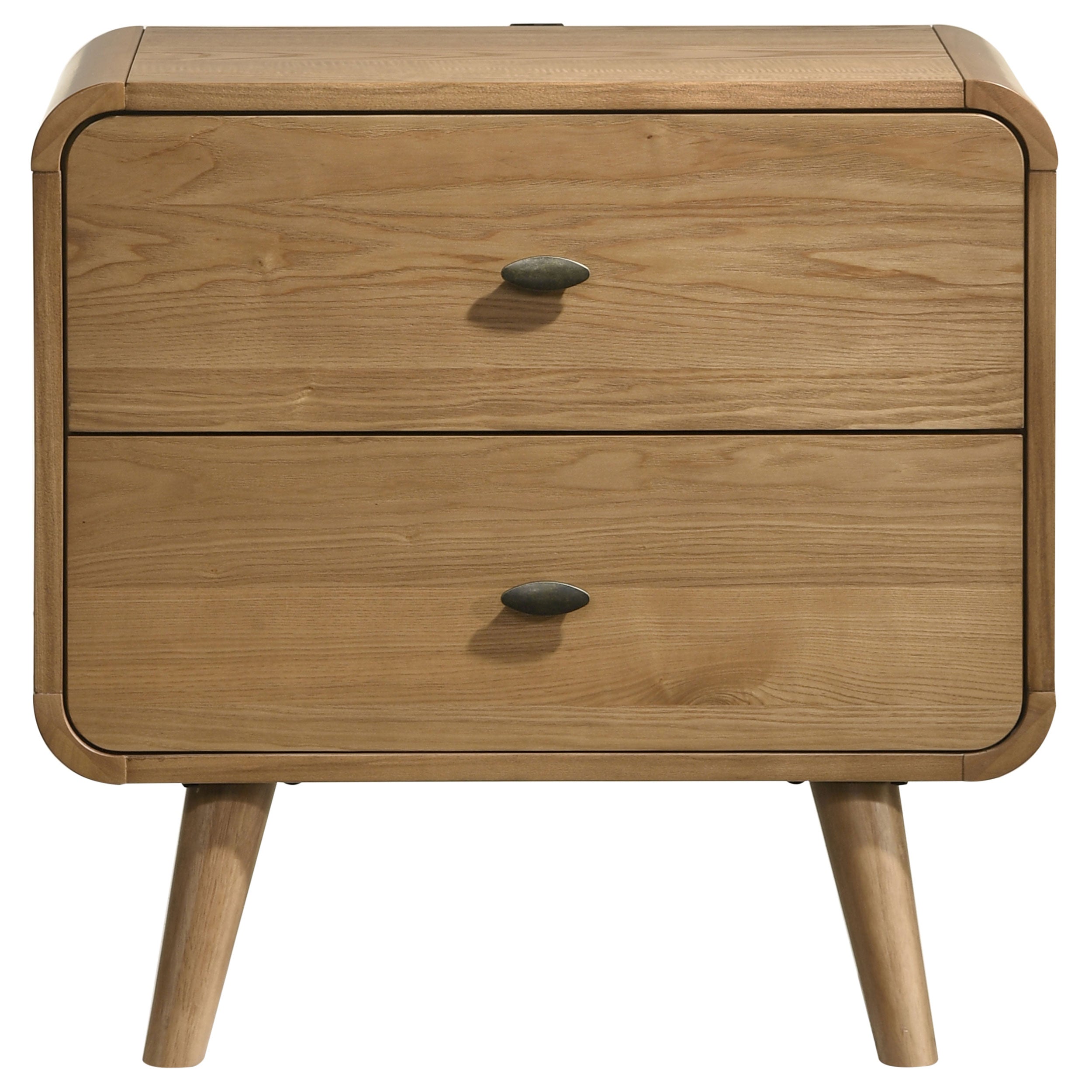 Robyn Light Ash Dresser with Mirror, Chest, Nightstand and Mirror with Natural