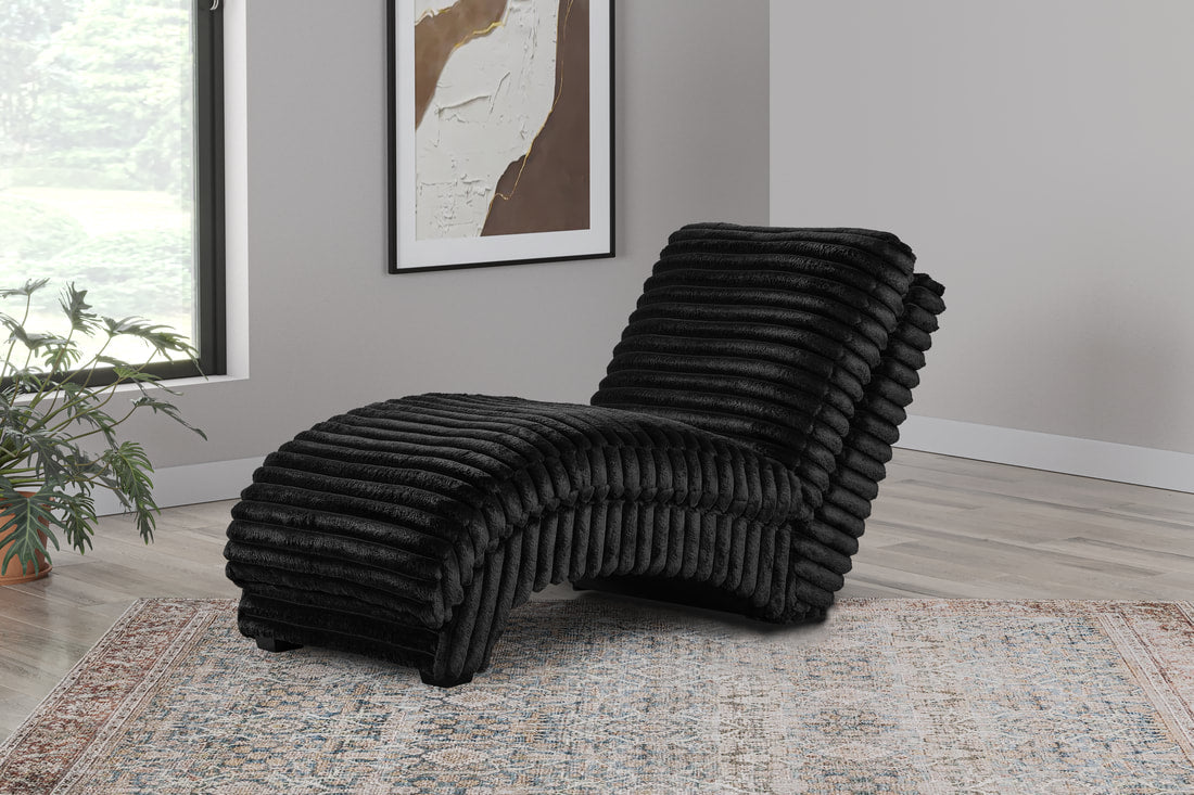 2400 Black Lounge Chaise