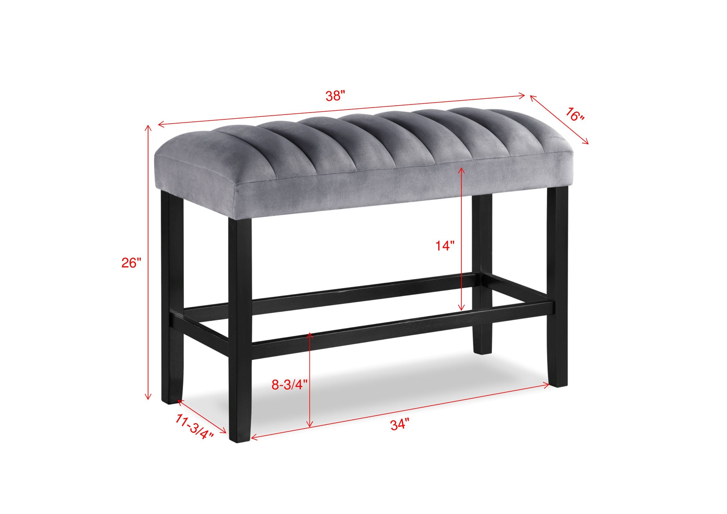 Elara 6 Pcs Counter Height Dining Set Collection With Bench
