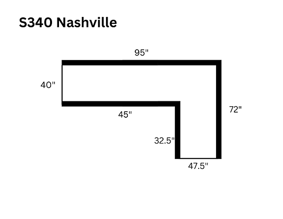 Nashville Black Sectional