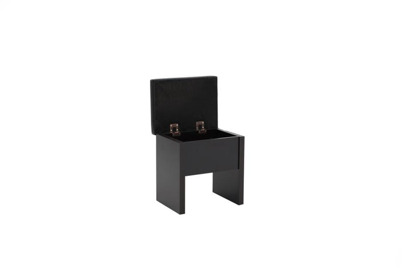 2-piece Vanity Set with Lift-Top Stool Black