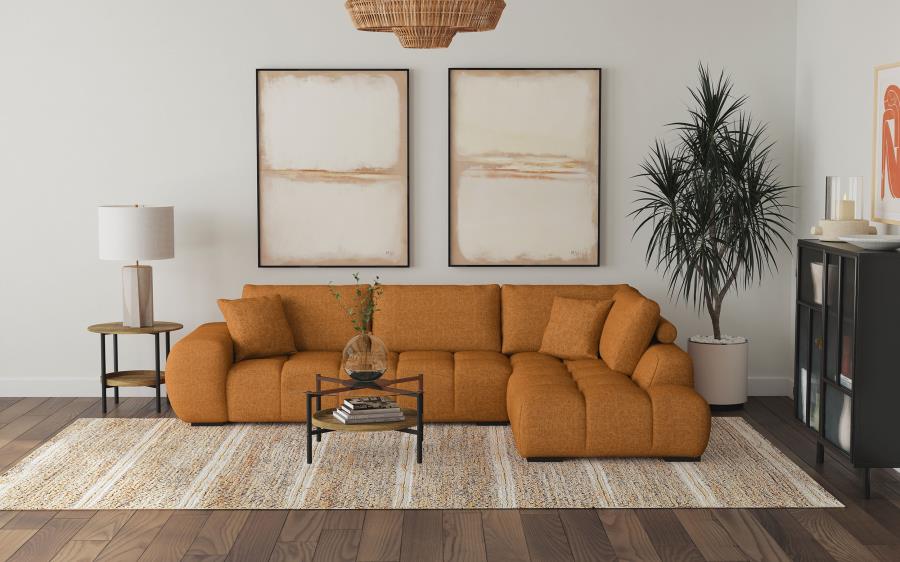 The Soho Sectional – Ember (Dark Orange)