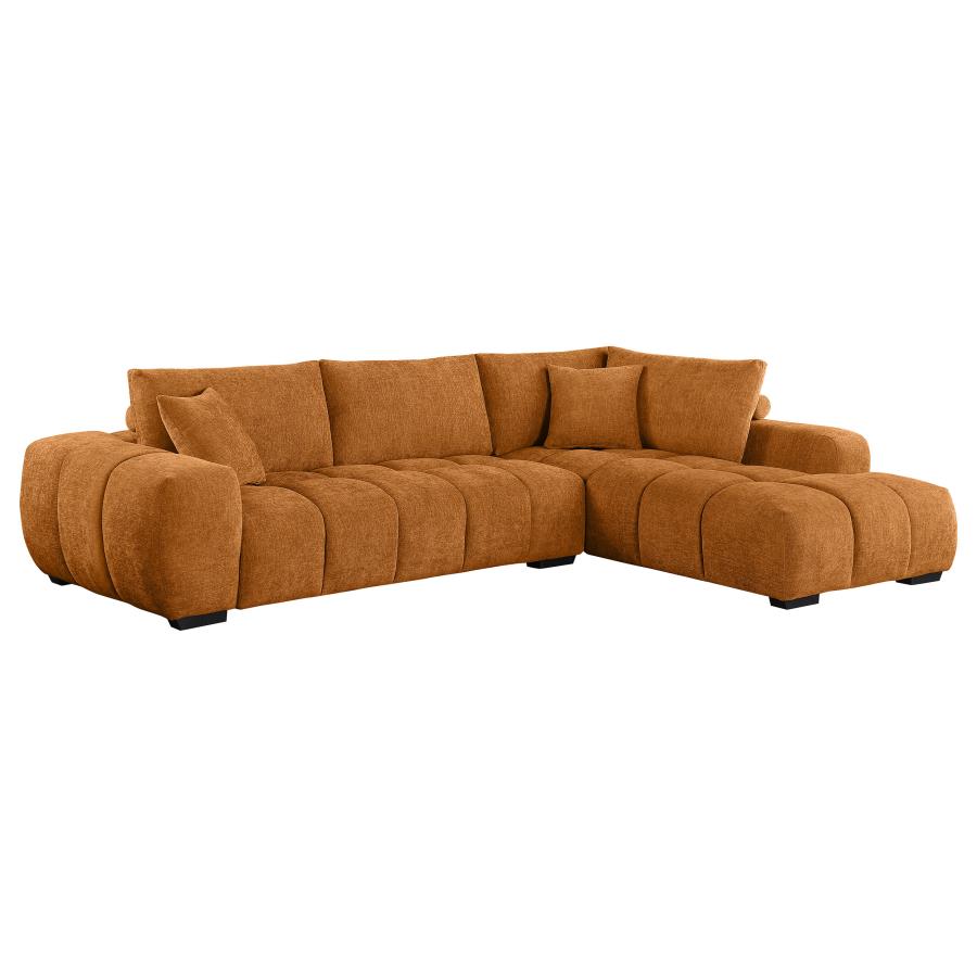 The Soho Sectional – Ember (Dark Orange)