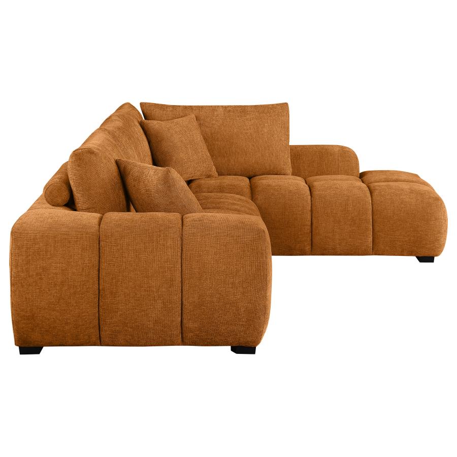 The Soho Sectional – Ember (Dark Orange)
