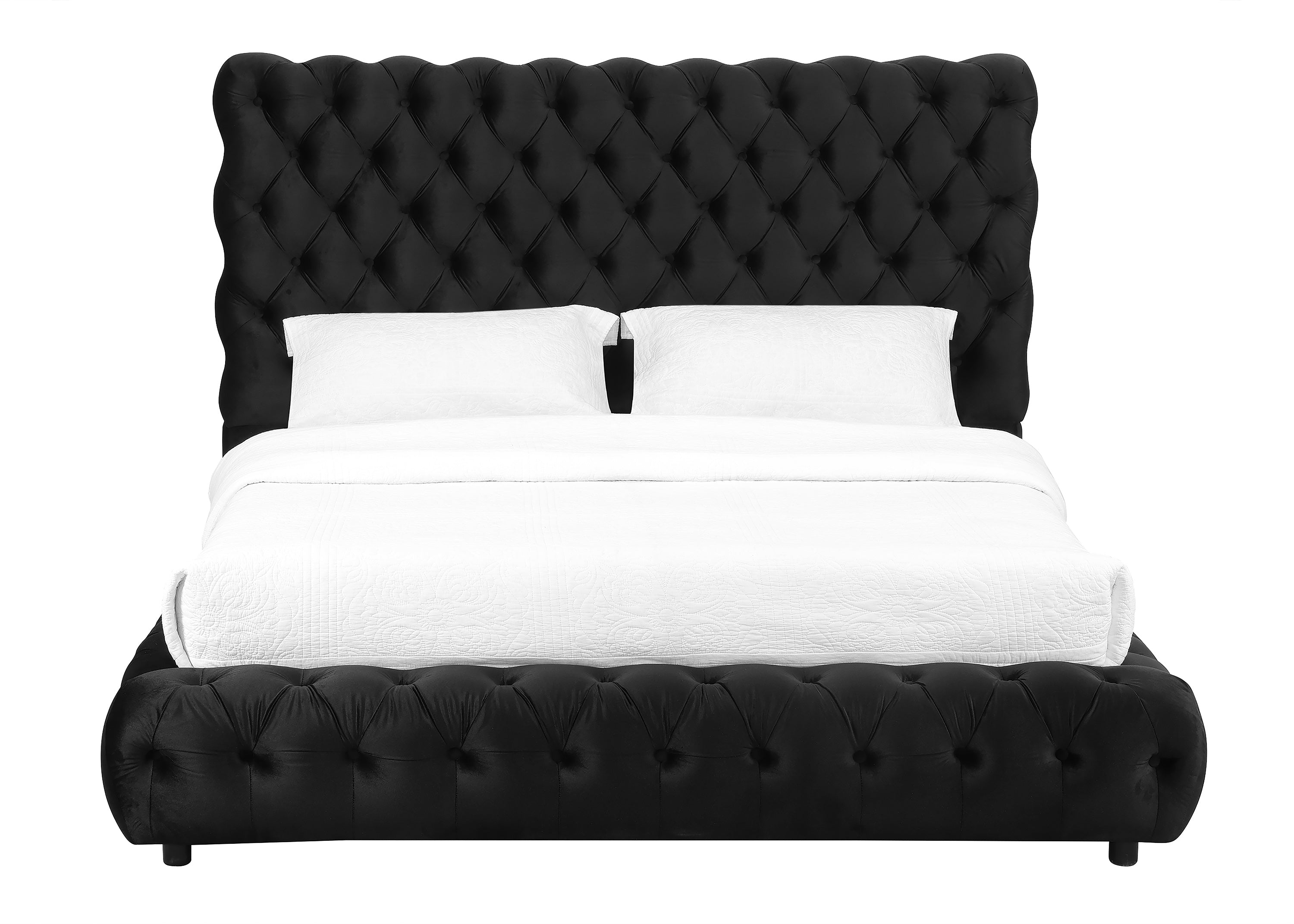 Flory Black Velvet Bed Frame