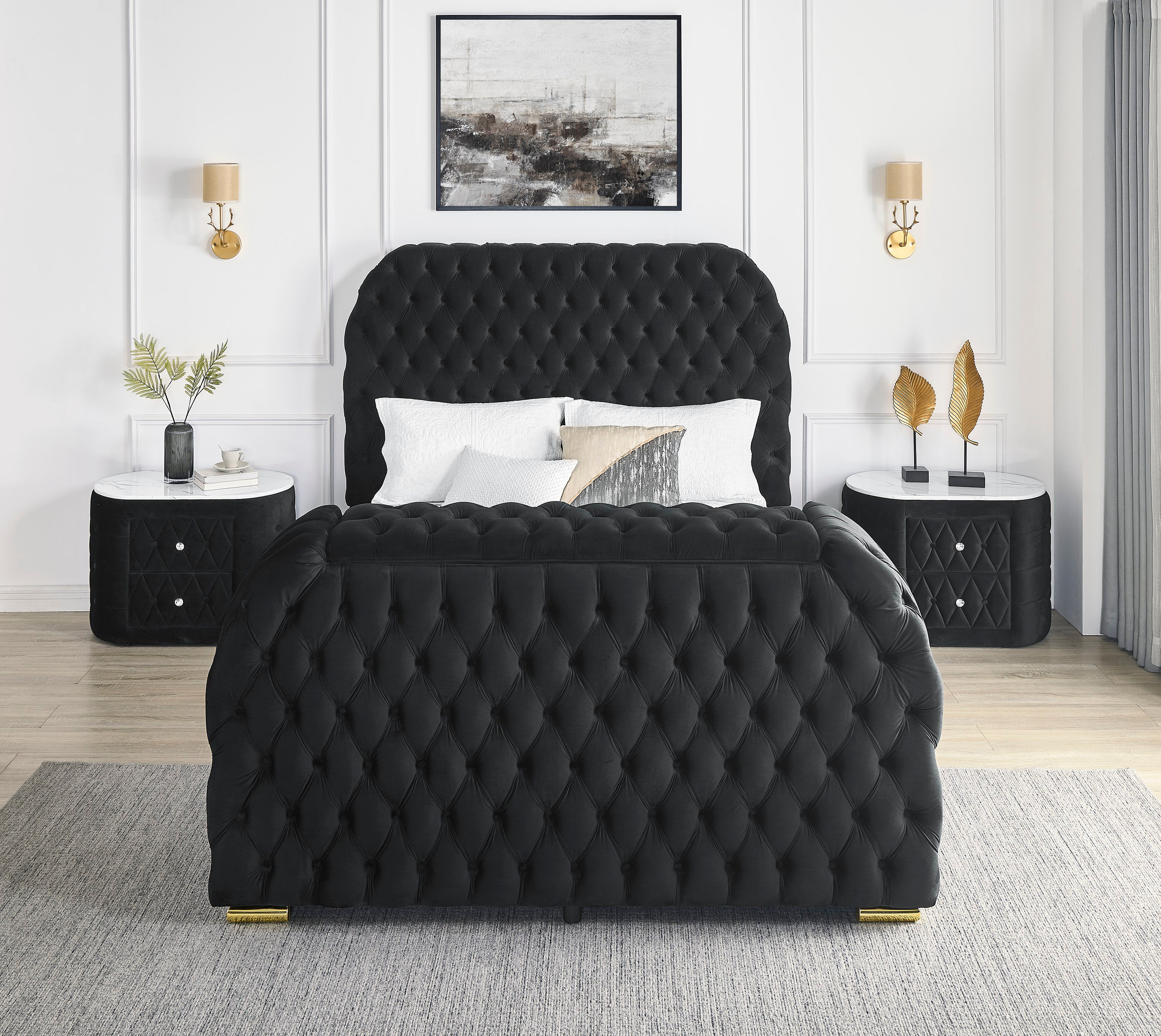 NATALIA BED W/FIREPLACE,TV LIFT
