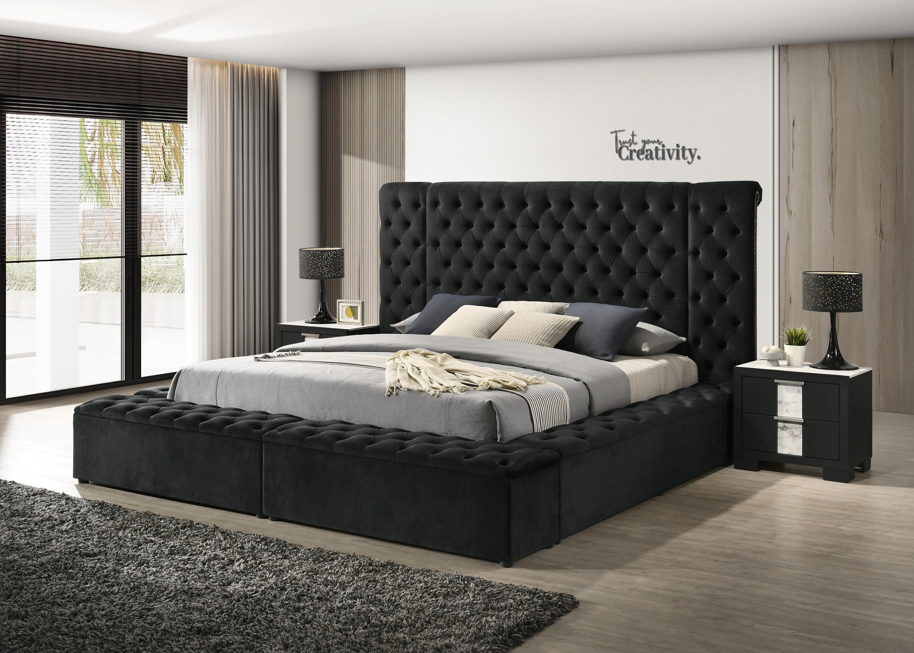 LILIANA BLACK BED FRAME COLLECTION