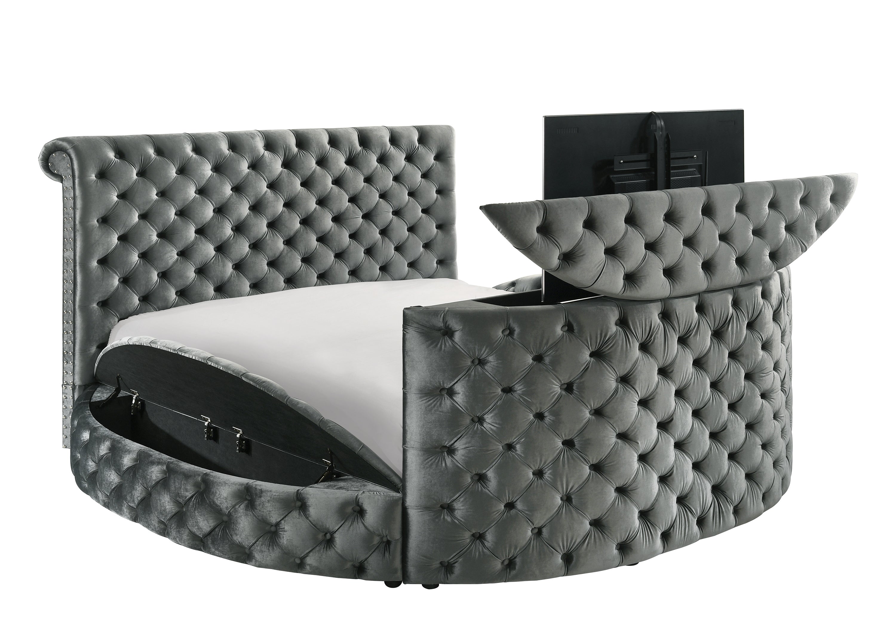 The Voltare Futuristic Bed - Grey