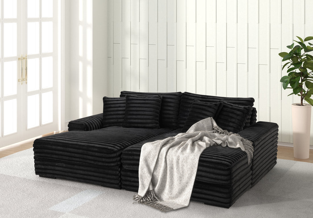 5400 Black Chaise Lounge