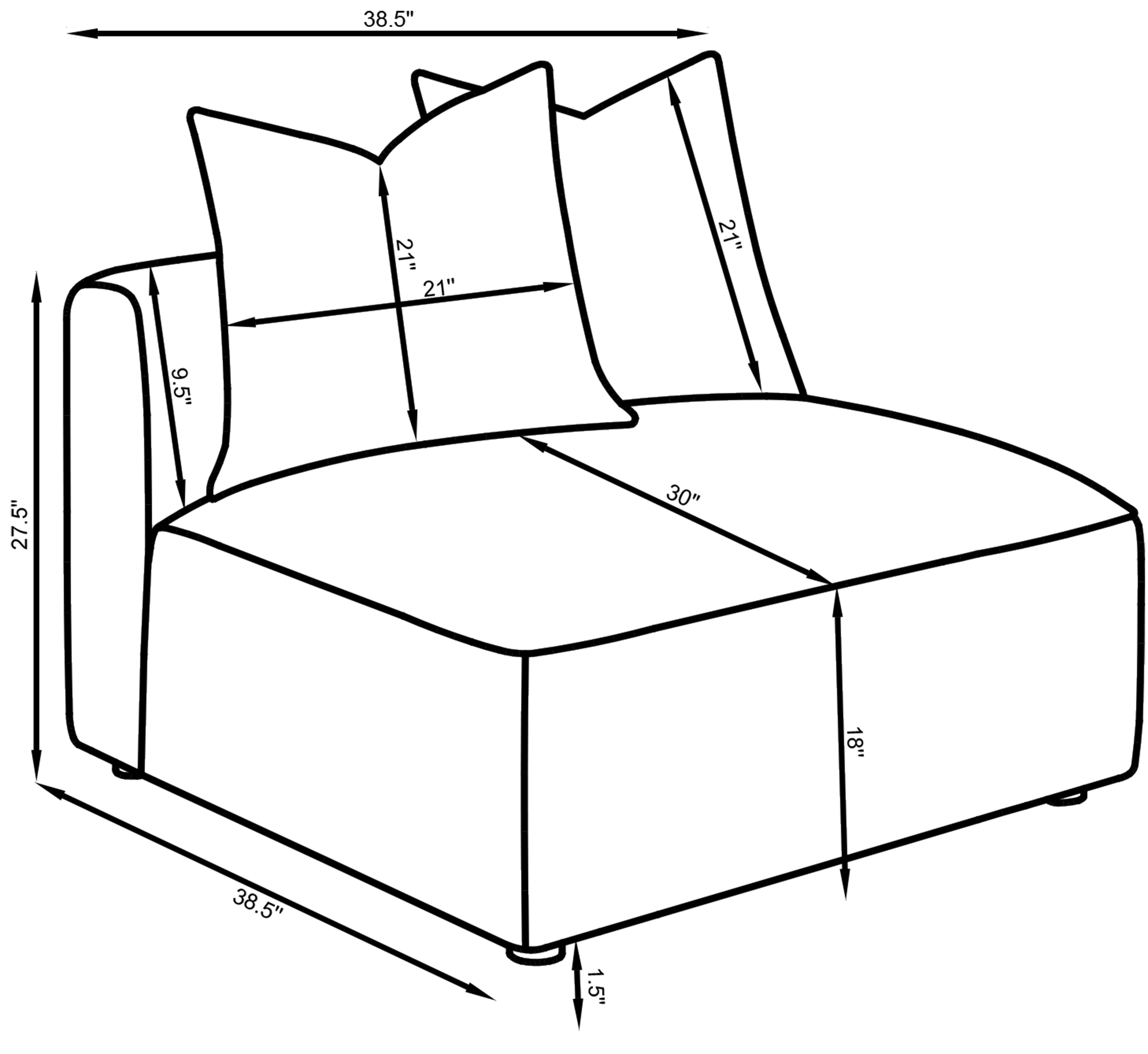 Jennifer Orange Modular Sectional