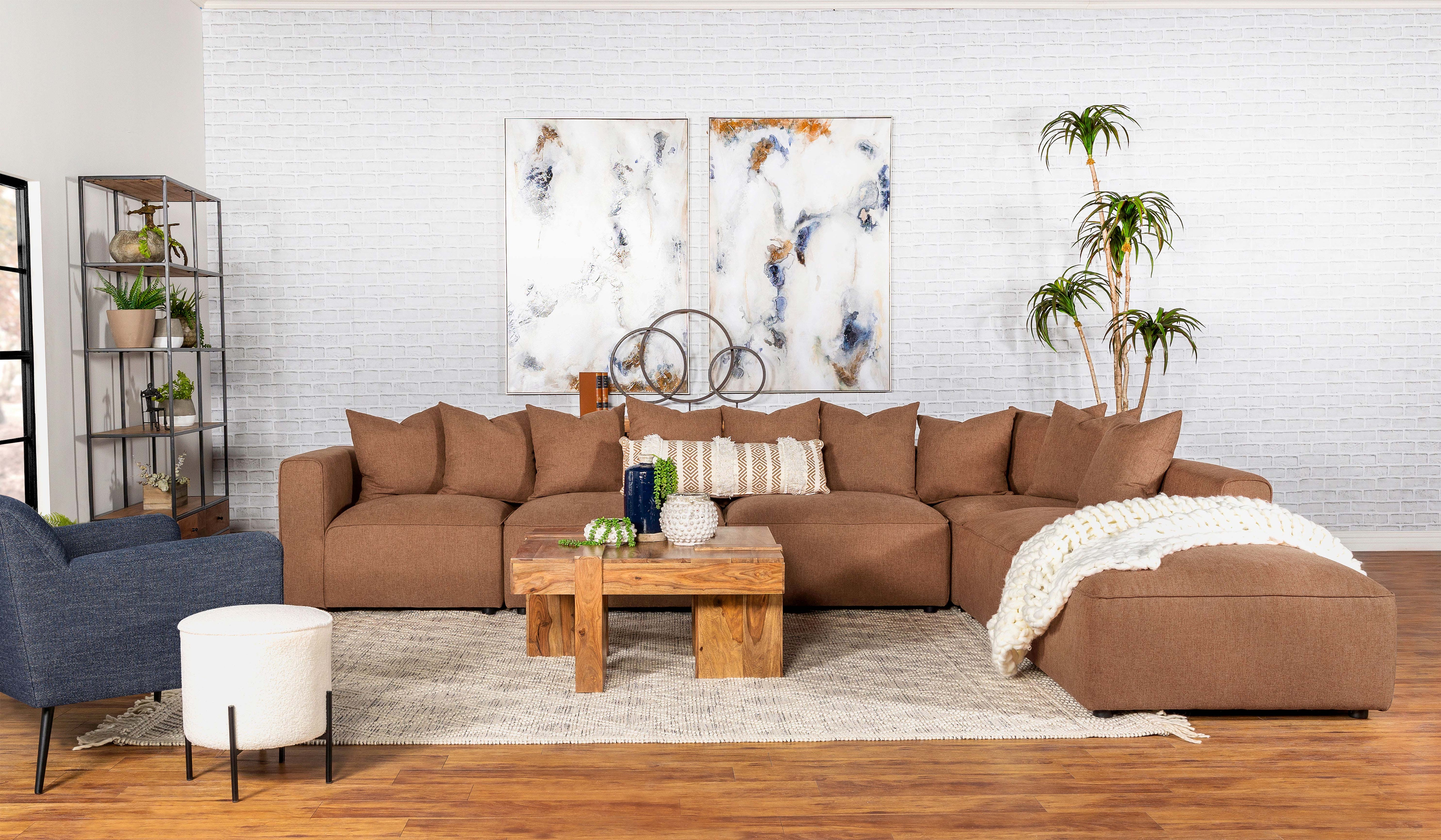 Jennifer Orange Modular Sectional