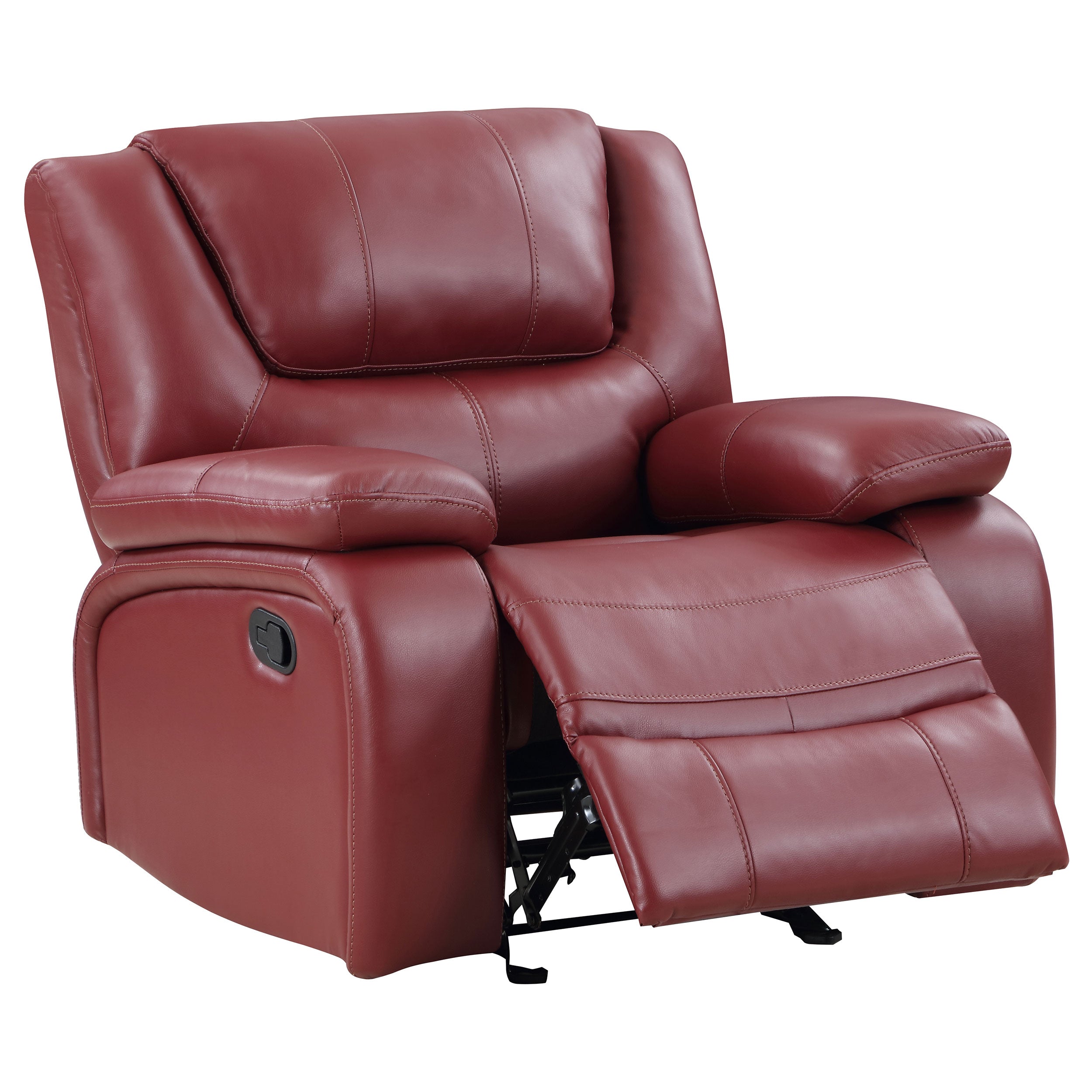 Camila 3-piece Upholstered Reclining Sofa Set Red