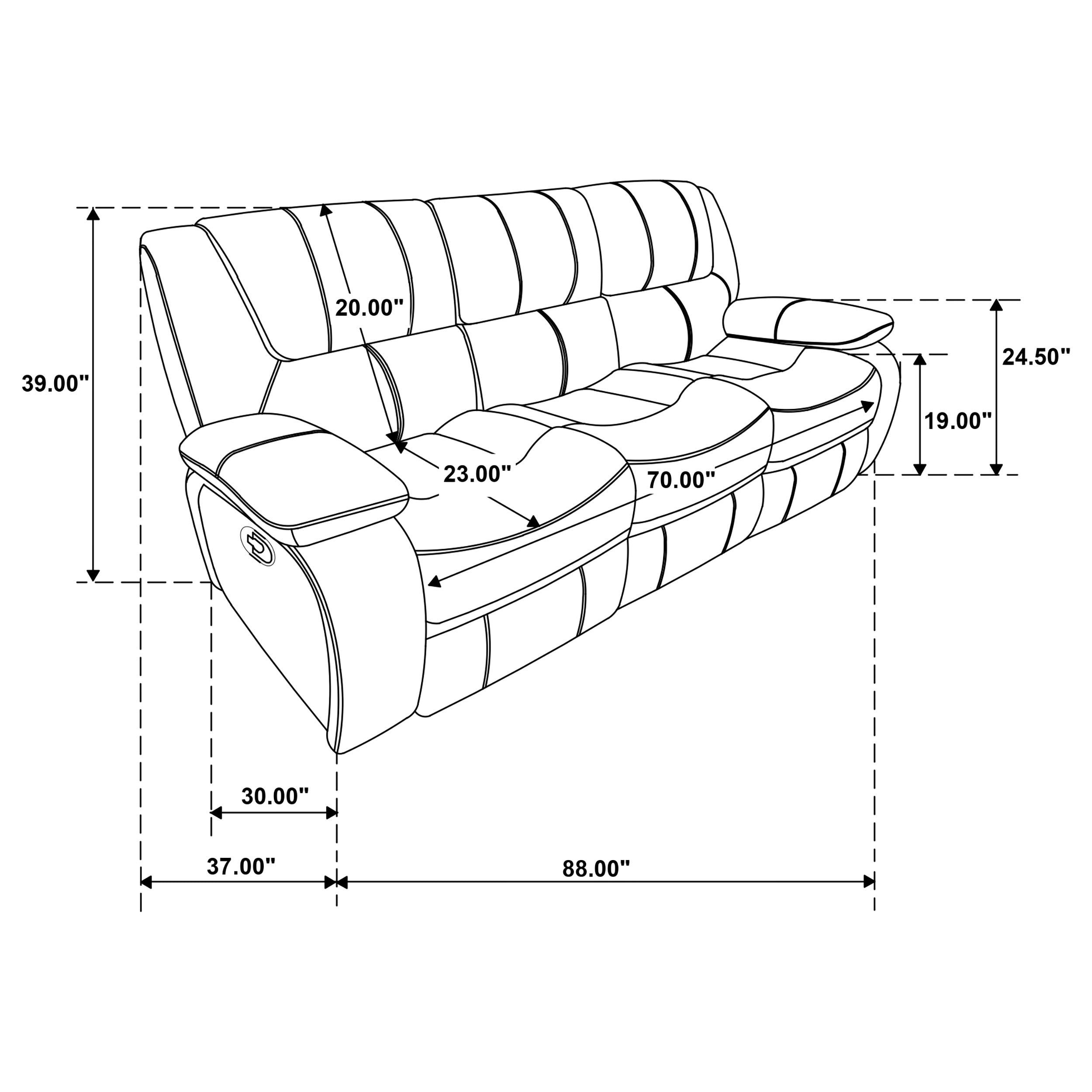 Camila 3-piece Upholstered Reclining Sofa Set Red