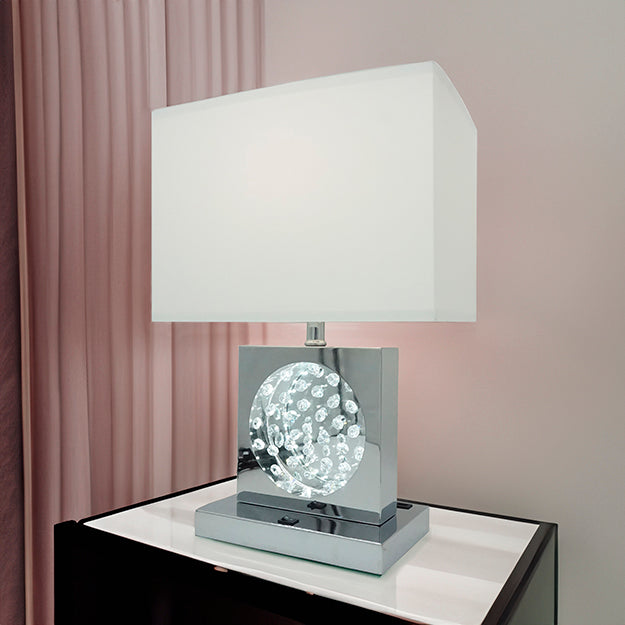 Chrome Nickel Table Lamp