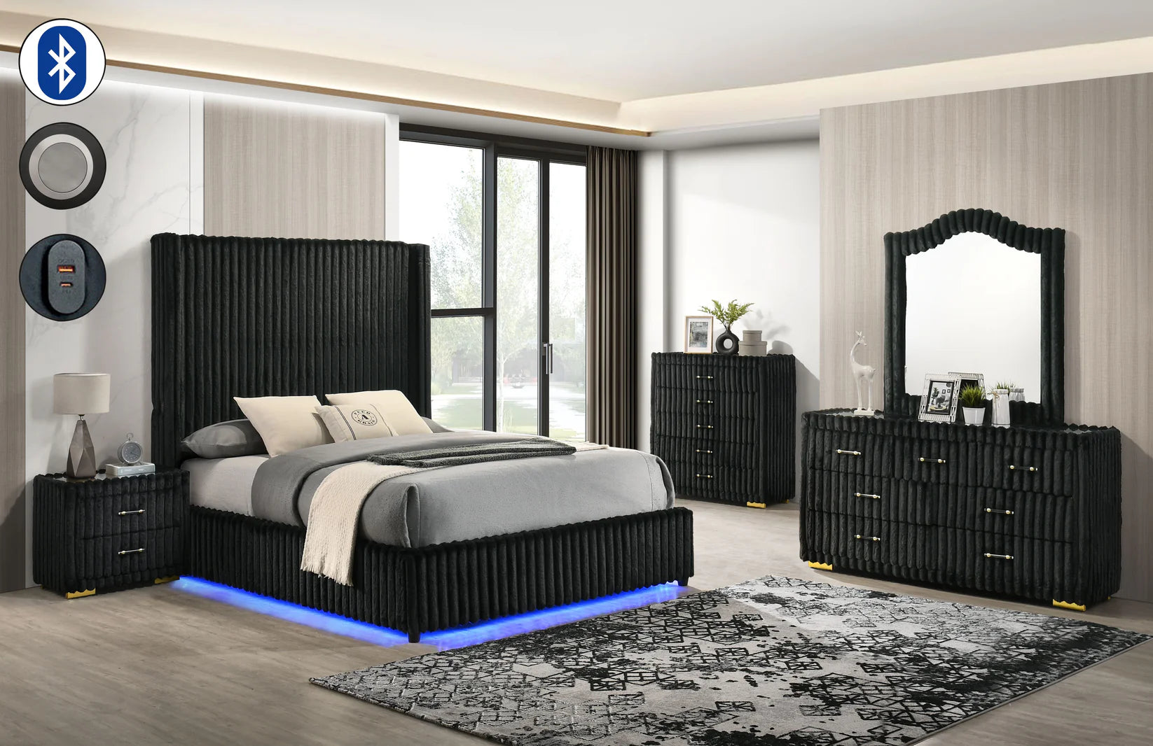 Melinda Bedroom Set Black