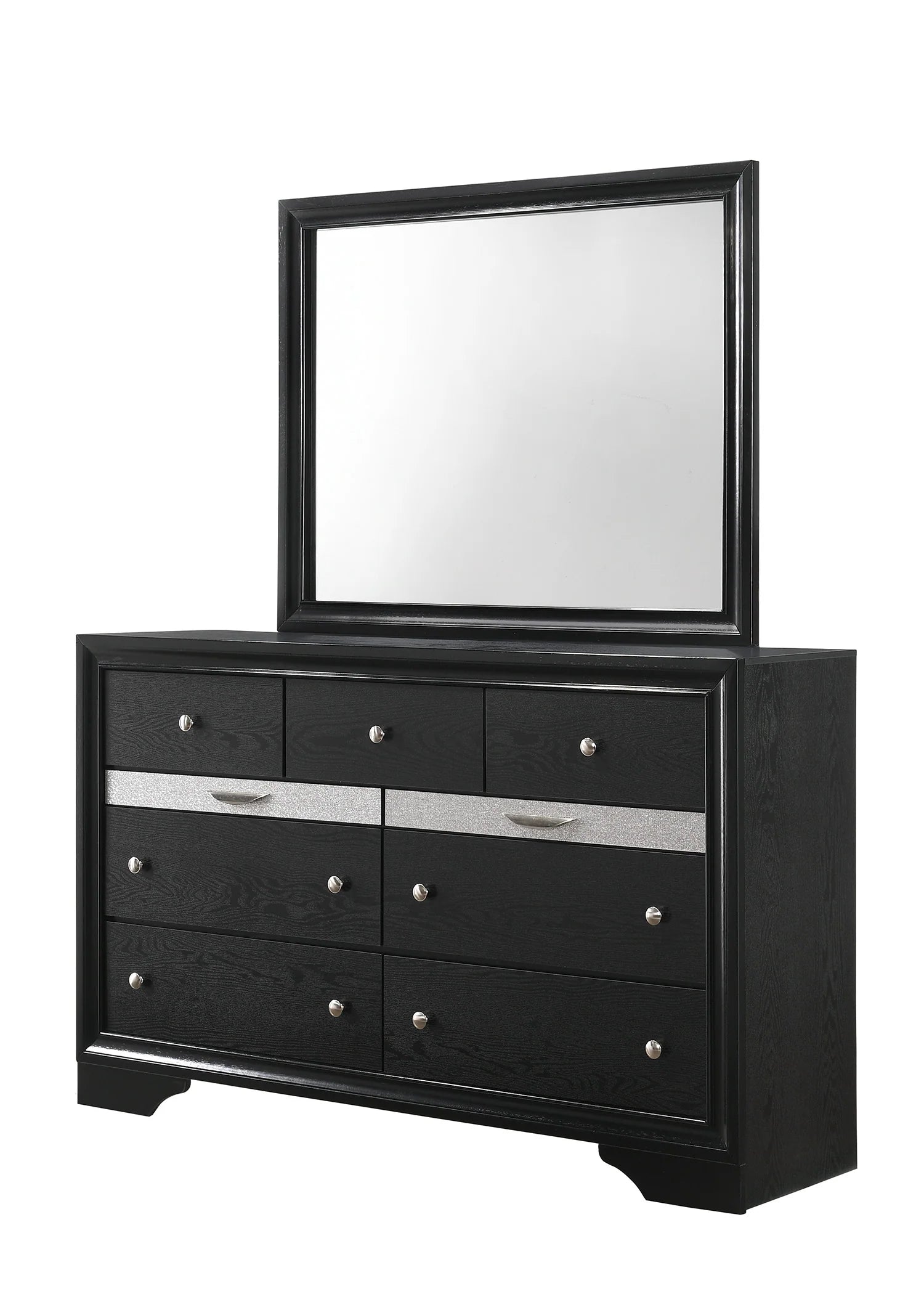 B4670 Regata Black Dresser & Mirror