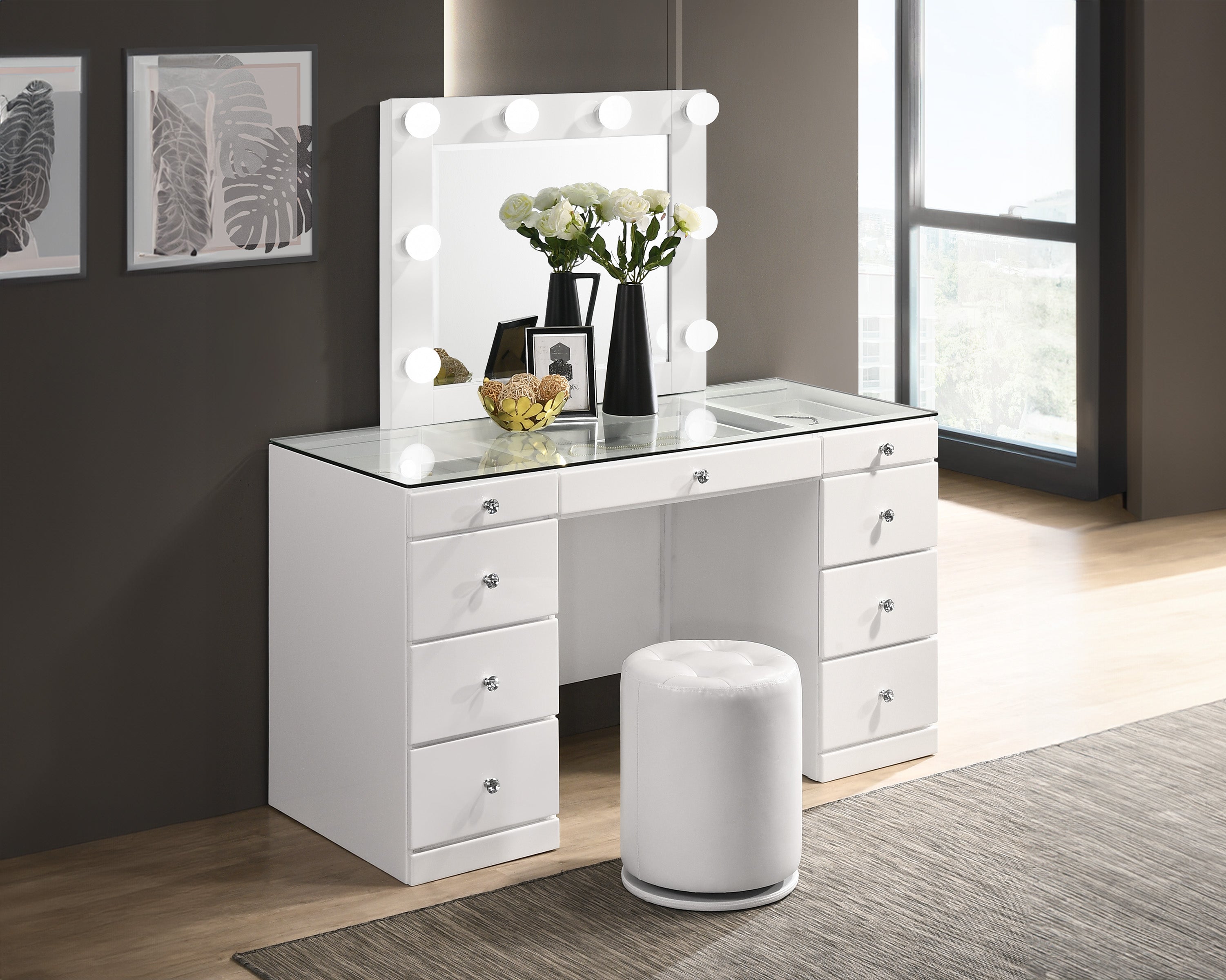 Avery Luxe Vanity Collection High-gloss White