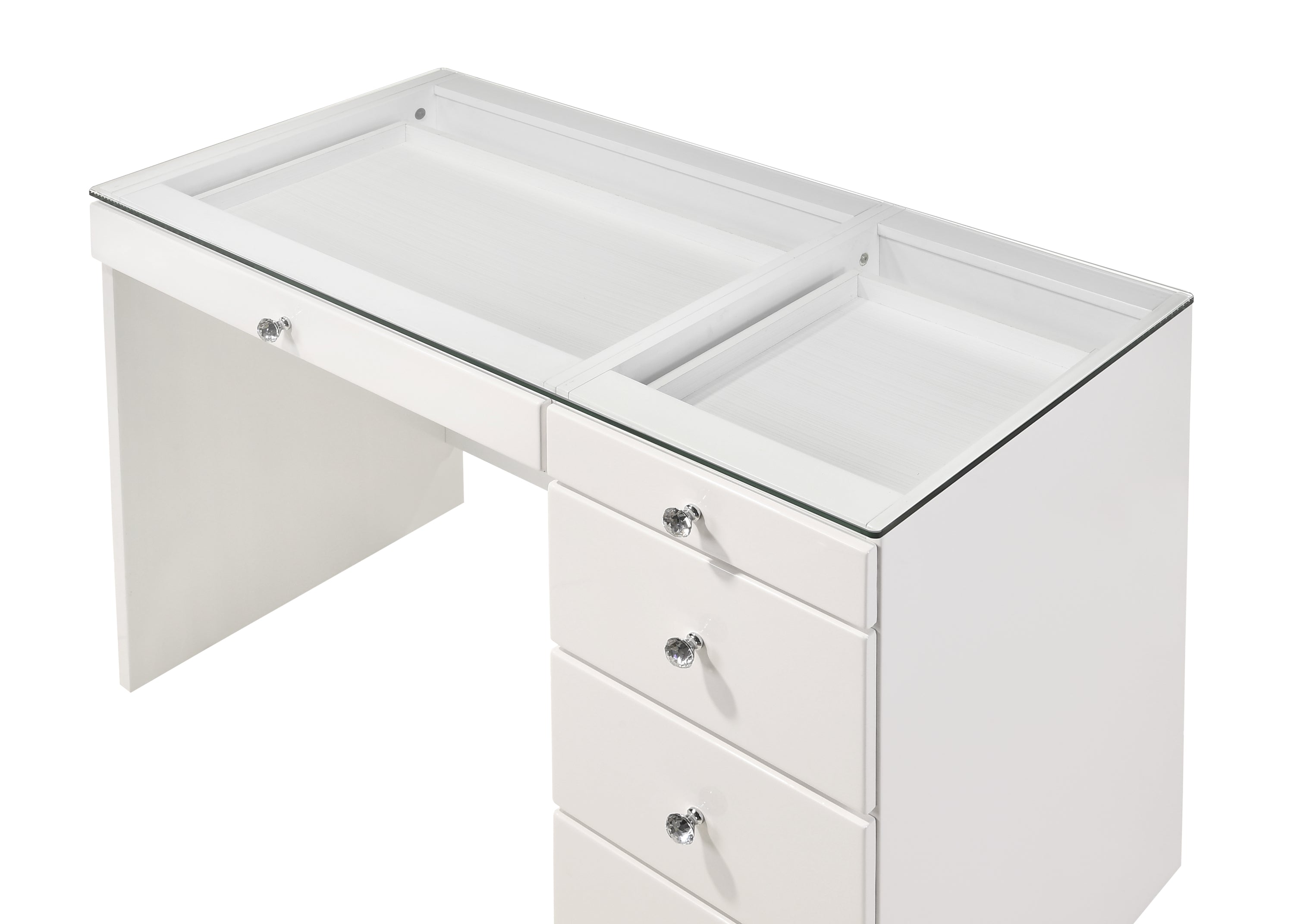 Morgan Glam Vanity High-Gloss White