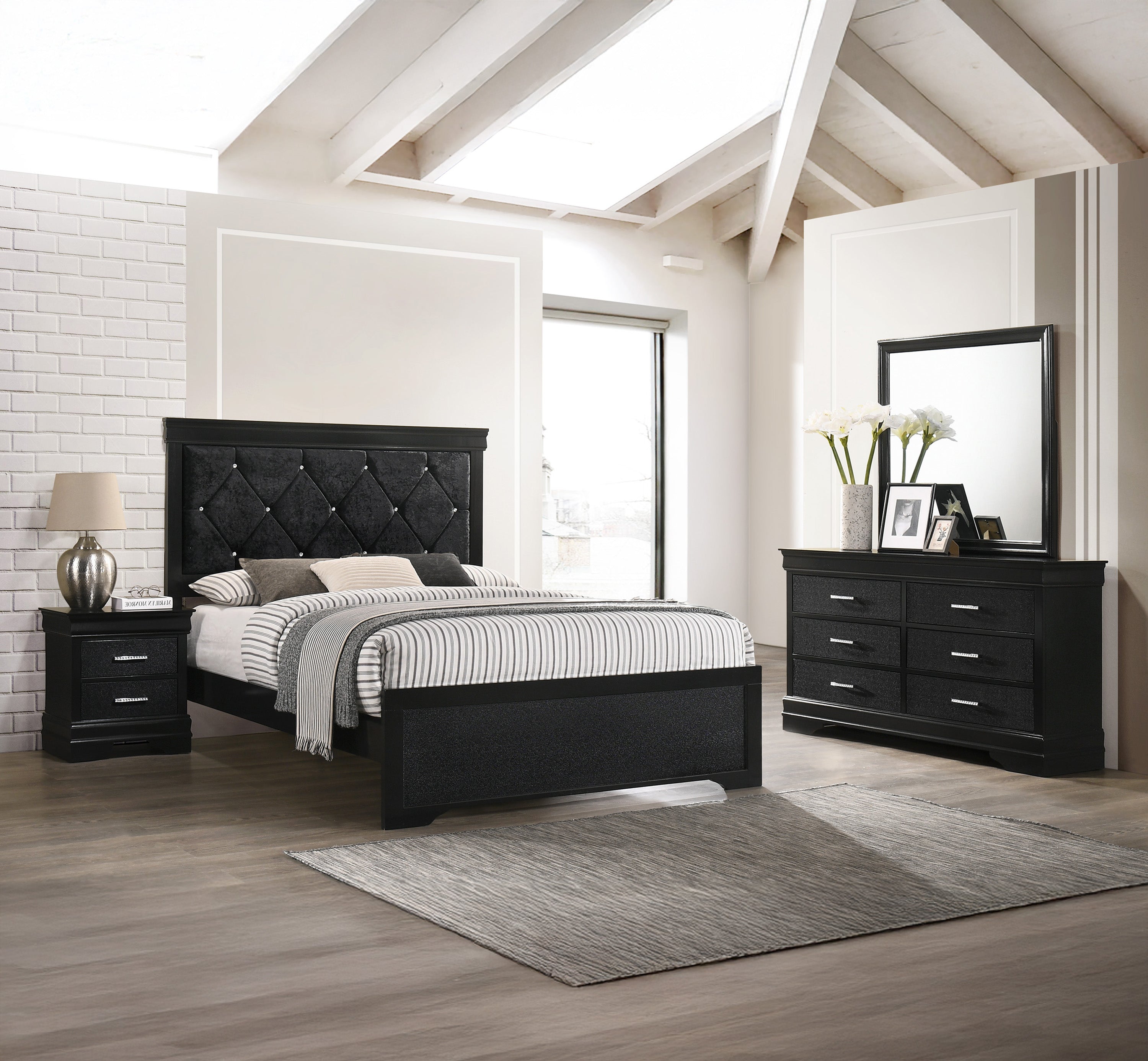 Amalia Black Bedroom Set Collection