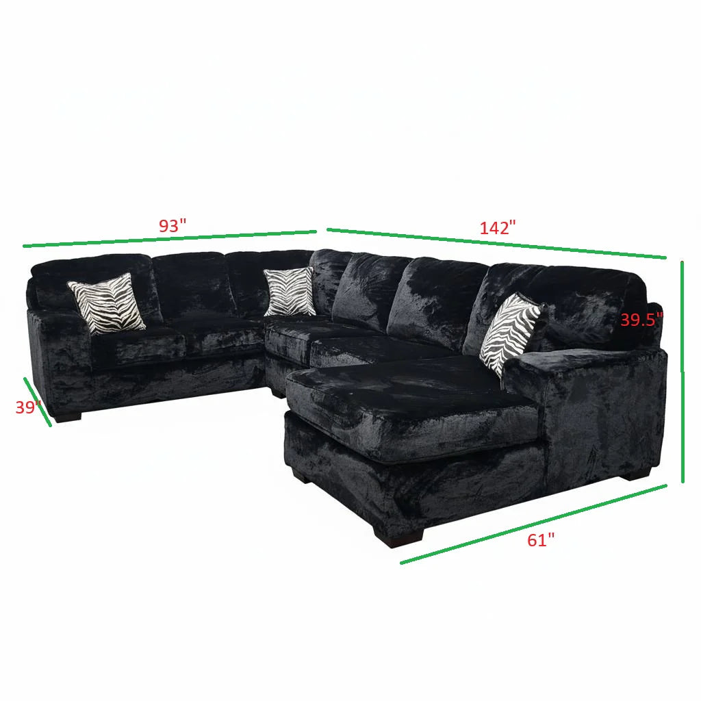 S319 Austin Furby (Black) Sectional