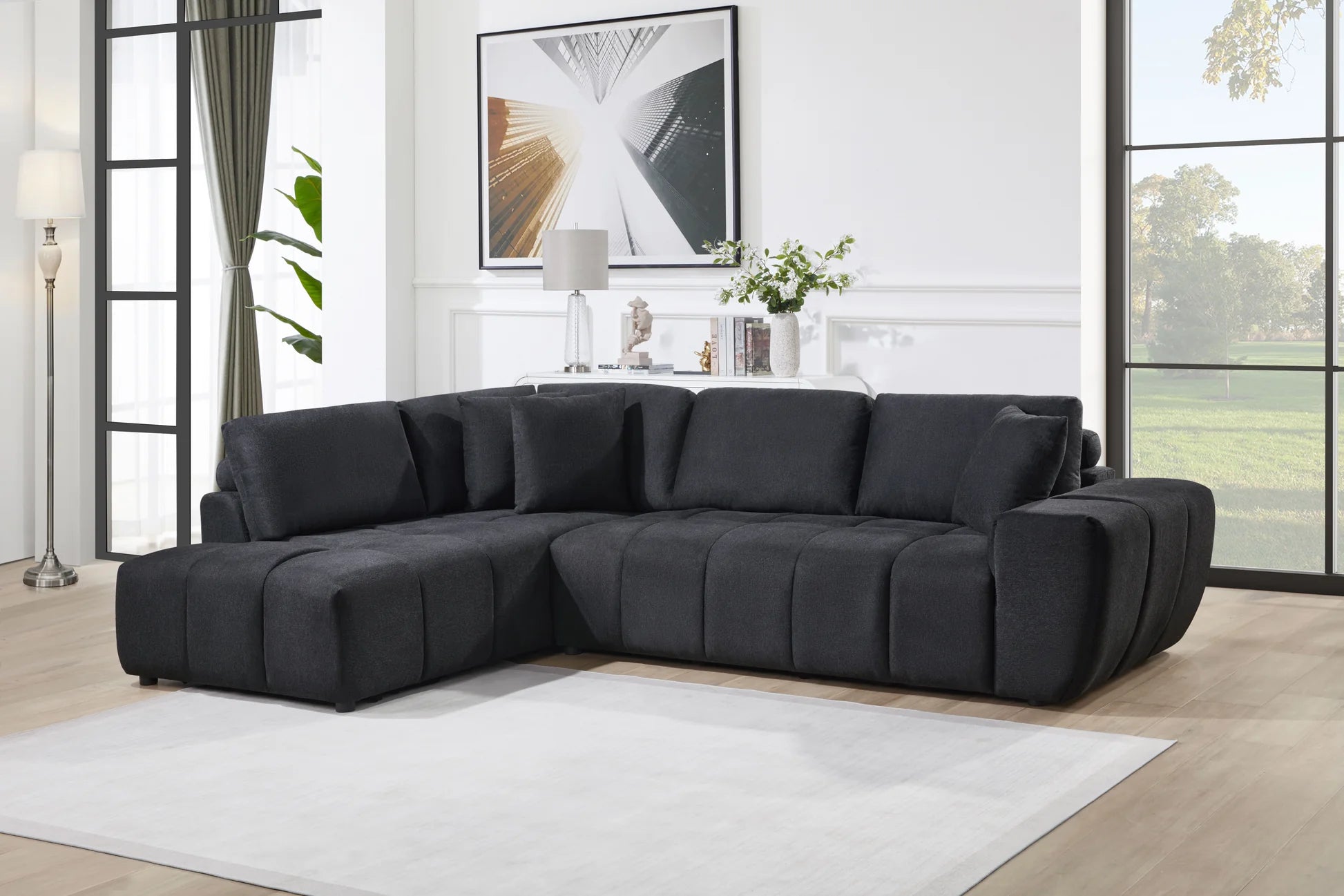 Uptown Sectional – Black
