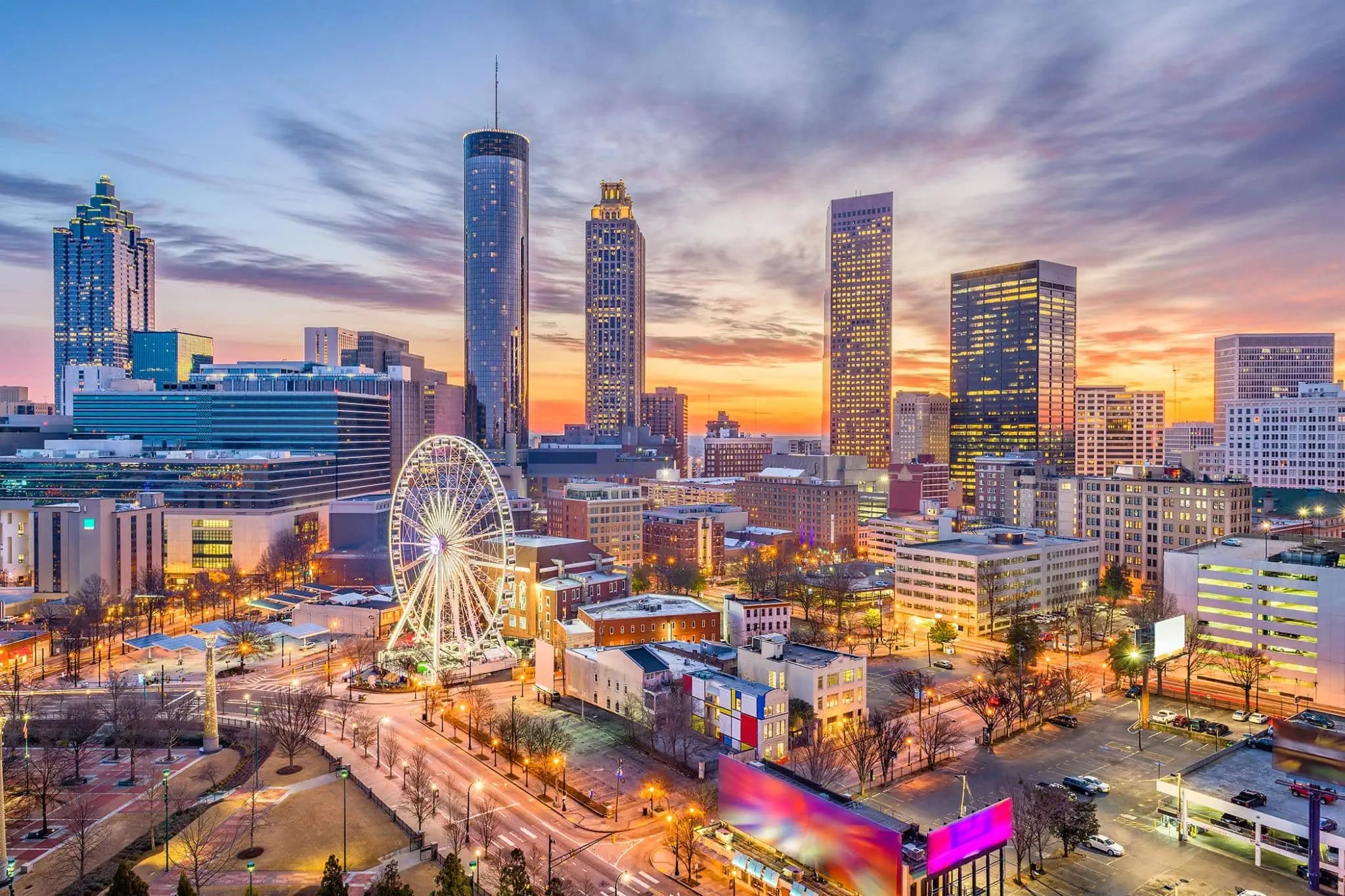 Temp Glass w/ Foil – Atlanta Skyline