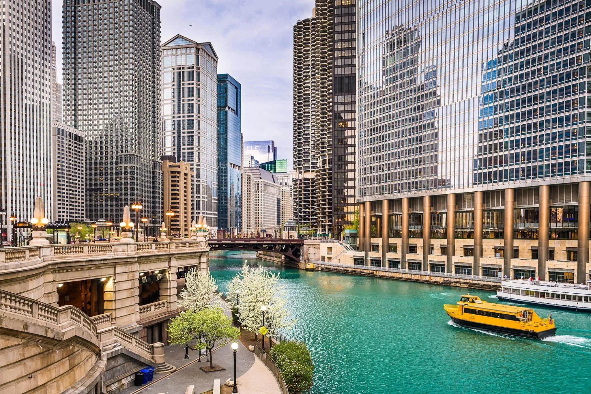 Temp Glass w/ Foil – Chicago River