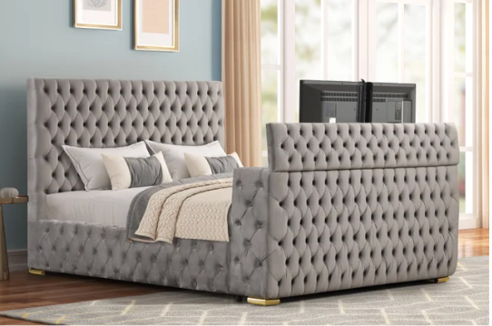 Future Grey Platform Bed