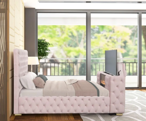 Future Pink Platform Bed