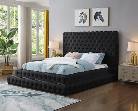 KIKI Black Platform Bed