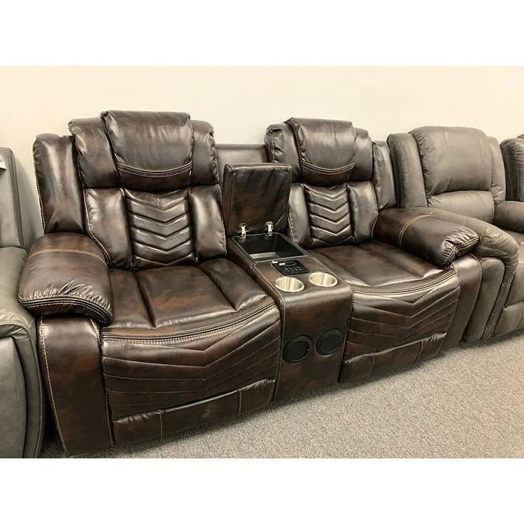 Lucky Charm (Brown) 3-Piece Reclining Sofa, Loveseat, & Chair Set
