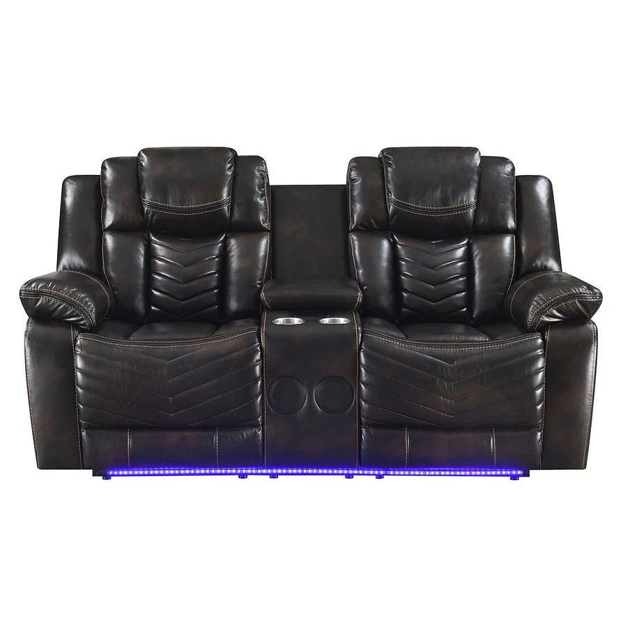 Lucky Charm (Brown) 3-Piece Reclining Sofa, Loveseat, & Chair Set