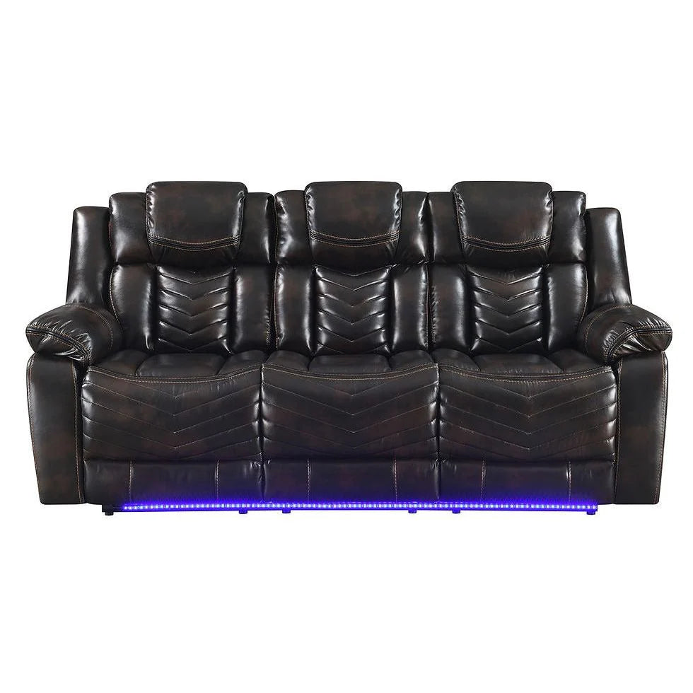 Lucky Charm (Brown) 3-Piece Reclining Sofa, Loveseat, & Chair Set