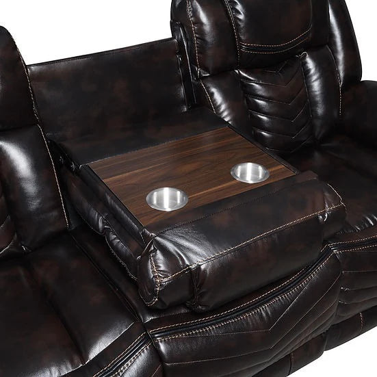 Lucky Charm (Brown) 3-Piece Reclining Sofa, Loveseat, & Chair Set