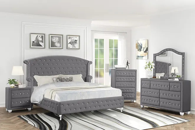 Olivia Grey Bedroom Set Collection