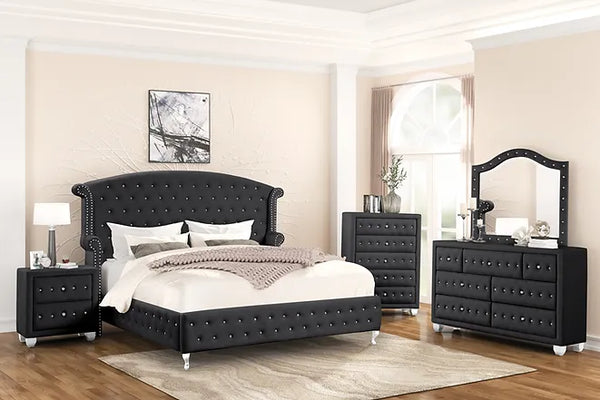 Olivia Black Bedroom Set Collection