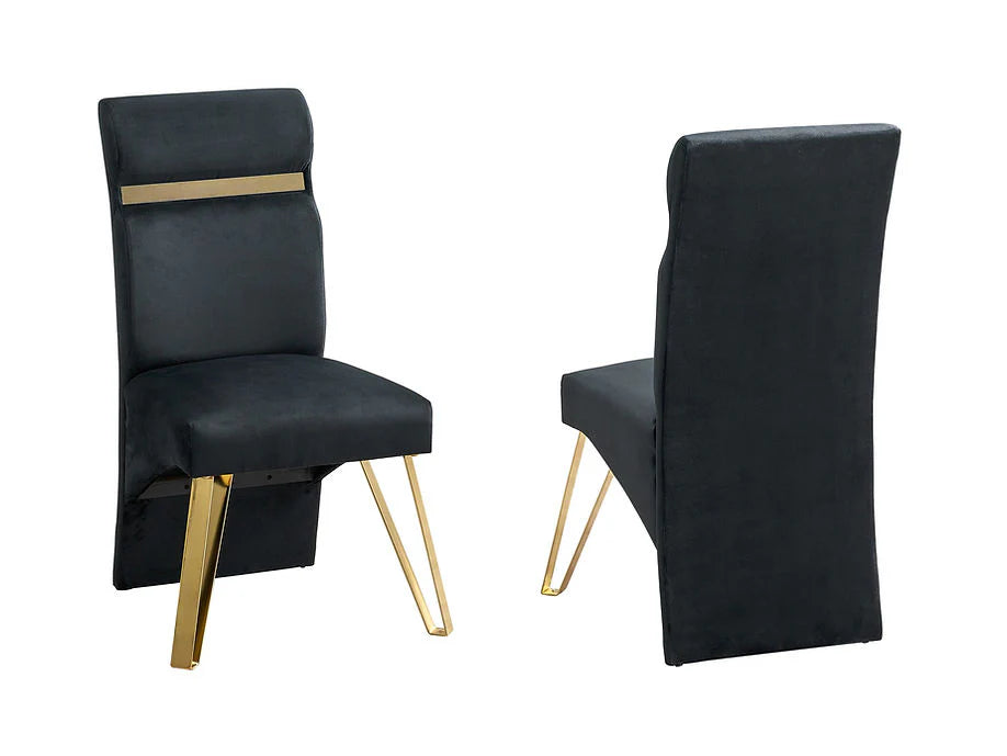 Midnight Black Gold Dining Set