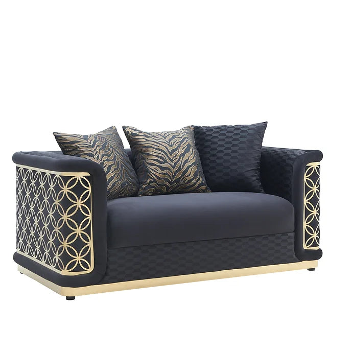 Riya Living Room Set - Black