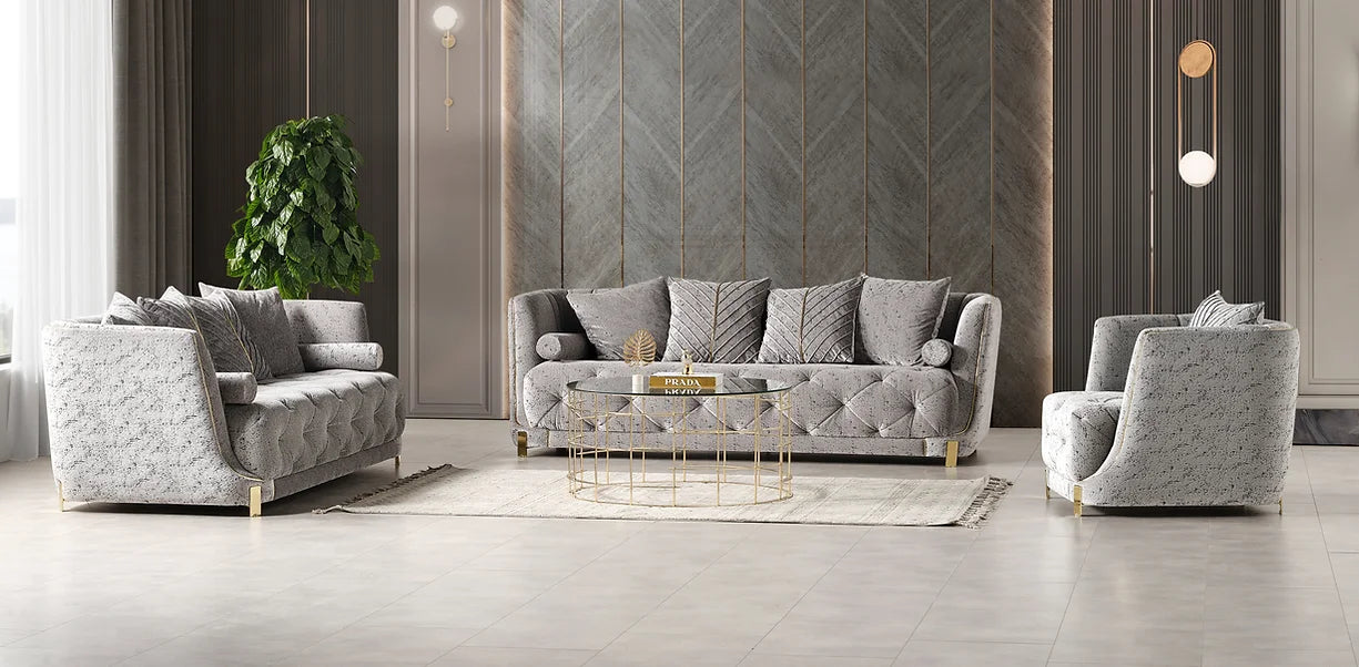 Elit Living Room Set - Grey