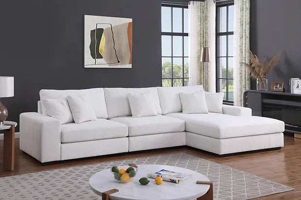 Comfy Cream 3pcs Sectional