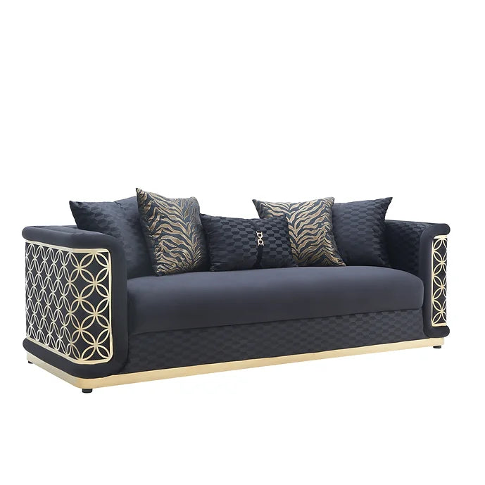 Riya Living Room Set - Black