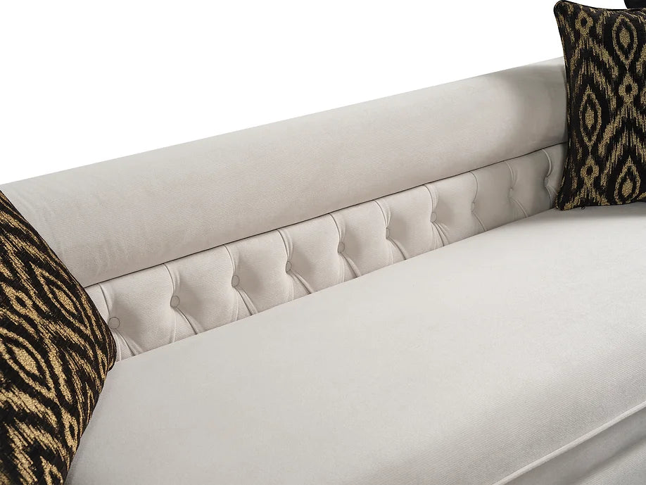 Brooklyn Double Chaise Sectional (Cream)