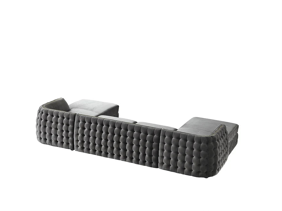 Sicilya Double Chaise Sectional (Grey)