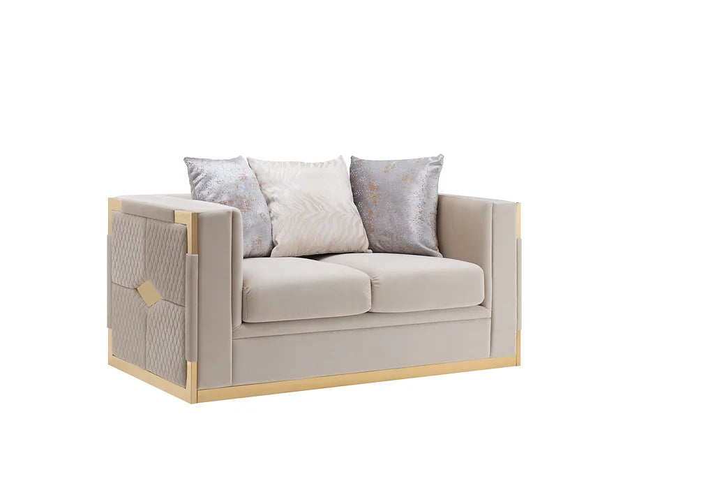 Juliet Living Room Set - Cream