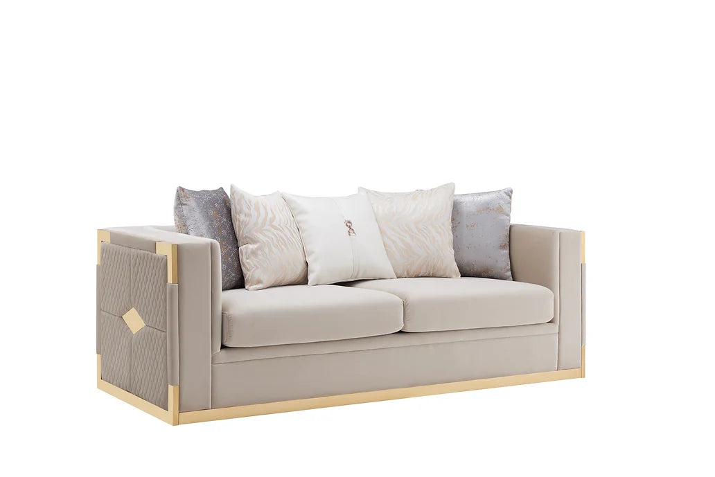 Juliet Living Room Set - Cream