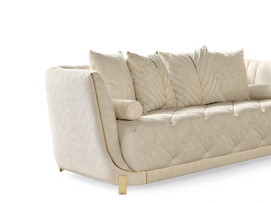 Elit Living Room Set - Off White